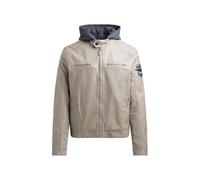 Lederimitatjacke CAMP DAVID, Herren, Gr. XL, schwarz ash, Material Oberstoff: 100% Viskose, Material Kapuze: 100% Baumwolle, Beschichtung: 100% Polyurethan, Futter Rumpf: 100% Baumwolle, Futter Ärmel: