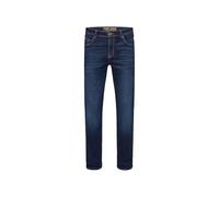 Regular-fit-Jeans CAMP DAVID, Herren, Gr. 32, Länge 32, blau (clean blau), Material: 99% Baumwolle, 1% Elasthan, Zusatz: Enthält nichttextile Teile tierischen Ursprungs (Badge), Abriebeffekte, casual,