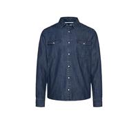 Langarmhemd CAMP DAVID, Herren, Gr. M, Normalgrößen, blau (blau vintage), Material: 100% Baumwolle, unifarben, casual, regular fit normal, Langarm 1-Knopf-Manschette, Hemden, aus Baumwolle (17302306-M