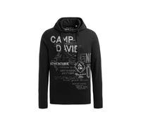 Camp David Herren Kapuzenshirt mit Frontprint Black, XXXL