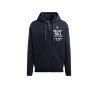 Camp David Herren Kapuzensweatjacke mit Ärmel-Print Blue Navy, 4XL