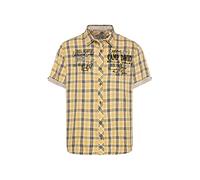 Camp David Herren Kariertes Freizeithemd mit Logo Artworks Mountain Yellow XXL
