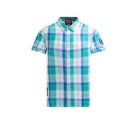 Kurzarmhemd CAMP DAVID, Herren, Gr. XL, Normalgrößen, island grün, Web, Material: 100% Baumwolle, bedruckt, bestickt, kariert, figurbetont normal, Umschlagsaum, Hemden, mit Webstruktur (23943268-XL) i