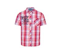 Camp David Herren Kurzarm-Karohemd mit Label-Applikationen Nautical Red, M