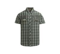 Kurzarmhemd CAMP DAVID, Herren, Gr. M, Normalgrößen, dusty grün, Web, Material: 100% Baumwolle, bedruckt, bestickt, kariert, figurbetont normal, normaler Saum, Hemden, mit Kentkragen (12417059-M) dust