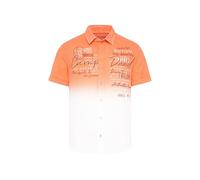 Camp David Herren Kurzarmhemd Dip Dye mit Prints und Stickereien Sunstone, XXL