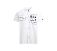Camp David Herren Kurzarmhemd mit Label Prints Opticwhite, 4XL