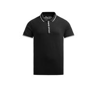 Camp David Herren Kurzarmpolo mit Rücken-Artwork Black, XL