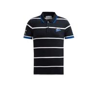 Poloshirt CAMP DAVID, Herren, Gr. XXL, blau, Piqué, Material: 100% Baumwolle, bedruckt, gestreift, regular fit normal, hoch geschlossener Ausschnitt, eingesetzt Bündchen, Shirts, aus Baumwolle (989731