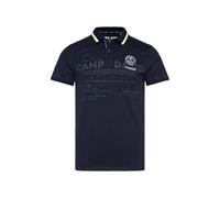 Poloshirt CAMP DAVID, Herren, Gr. 3XL, blau, Material: 100% Baumwolle, bedruckt, bestickt, regular fit normal, eingesetzt Rippbündchen, Shirts, mit Seitenschlitze (24247428-XXXL) blau