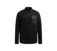 Camp David Herren Langarmhemd aus Interlock mit Backprint Black, XXXL