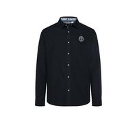 Camp David Herren Langarmhemd mit Strukturstreifen Blue Navy XL