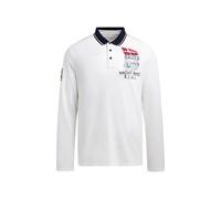 Camp David Herren Langarmpolo mit Rücken-Artwork Ivory, XXL