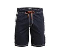 Camp David Herren Lange Badeshorts mit Logo-Tapes Blue Navy, XXL