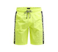 Badeshorts CAMP DAVID, Herren, Gr. M, Normalgrößen, gelb (neon lime), Polyamid, bedruckt, Badehosen Badeshorts, mit Innenhose (10236011-M) neon lime