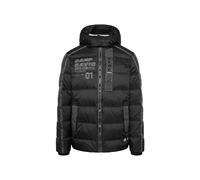 Camp David Herren Lange Steppjacke mit Tapes, Patches und Kapuze Black, Xl