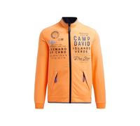 Camp David Herren Leichte Sweatjacke mit Label Prints Sunrise Neon, XXL