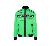 Camp David Herren Leichter Blouson mit Tapes und Artworks Electric Green, Xxl