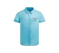 Kurzarmhemd CAMP DAVID, Herren, Gr. 4XL, Normalgrößen, blau, Web, Material: 100% Leinen, bedruckt, regular fit normal, Umschlagsaum, Hemden, mit Kentkragen (15300923-4XL) blau