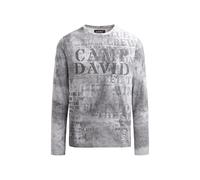 Camp David Herren Longsleeve mit All Over Print Storm Grey, 4XL