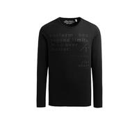 Camp David Herren Longsleeve mit Folienprint Black, XXXL