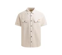 Kurzarmhemd CAMP DAVID, Herren, Gr. XXL, Normalgrößen, kitt, Piqué, Material: 100% Baumwolle, Strukturmuster, regular fit normal, Umschlagsaum, Hemden, mit Klappentaschen (36658303-XXL) kitt