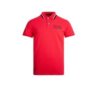 Poloshirt CAMP DAVID, Herren, Gr. M, rot (summer rot), Piqué, Material: 100% Baumwolle, bedruckt, bestickt, regular fit normal, hoch geschlossener Ausschnitt, eingesetzt Rippbündchen, Shirts, aus Baum