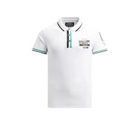 Poloshirt CAMP DAVID, Herren, Gr. M, weiß, Piqué, Material: 95% Baumwolle, 5% Elasthan, bedruckt, bestickt, regular fit normal, hoch geschlossener Ausschnitt, eingesetzt Bündchen, Shirts, mit Kontrast