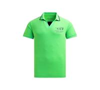 Camp David Herren Pikee-Polo mit V-Neck und Rückeneinsatz Tech Green, M