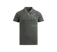 Poloshirt CAMP DAVID, Herren, Gr. L, dusty grün, Piqué, Material: 100% Baumwolle, bedruckt, regular fit normal, hoch geschlossener Ausschnitt, eingesetzt Bündchen, Shirts, aus Baumwolle (75028867-L) d