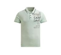 Poloshirt CAMP DAVID, Herren, Gr. L, grün (faded mint), Piqué, Material: 100% Baumwolle, bedruckt, regular fit normal, hoch geschlossener Ausschnitt, eingesetzt Bündchen, Shirts, aus Baumwolle (683154