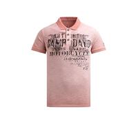 Camp David Herren Poloshirt Oil Dyed mit Used Prints Old Peach, 4XL