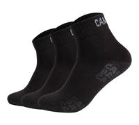 CAMP DAVID Herren Quartersocken, 3er Pack - Action-Mesh Cotton Quarter 3P, Logo 39-42 Schwarz
