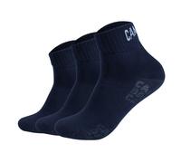 CAMP DAVID Herren Quartersocken, 3er Pack - Action-Mesh Cotton Quarter 3P, Logo Blau 39-42