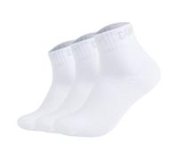CAMP DAVID Herren Quartersocken, 3er Pack - Action-Mesh Cotton Quarter 3P, Logo Weiß / 43-46 43-46 Weiß