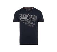 Camp David Herren Rundhalsshirt mit Label Prints Deep Water, M