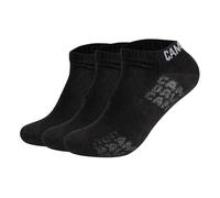 CAMP DAVID Herren Sneakersocken, 3er Pack - Action-Mesh Cotton Sneaker 3P, Logo Schwarz 39-42