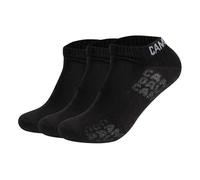 CAMP DAVID Herren Sneakersocken, 3er Pack - Action-Mesh Cotton Sneaker 3P, Logo Schwarz 43-46