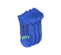Camp David Herren Sneakersocken mit Intarsia-Logo, 3er-Pack Strong Blue, 43-46