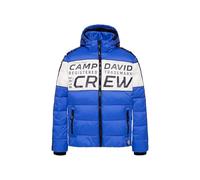 Camp David Herren Steppjacke mit Colour-Blocking, Tapes, Artworks Flight Blue, M
