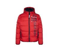Camp David Herren Steppjacke mit Kapuze und Label Prints Royal Red L