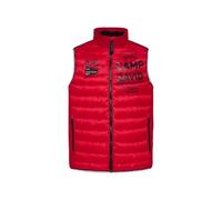 Steppweste CAMP DAVID, Herren, Gr. S, bright rot, Material: 100% Polyester, Futter: 100% Polyester, Füllung: 100% Polyester, bedruckt, regular fit normal, Westen Steppweste, mit Windfangleiste (563070