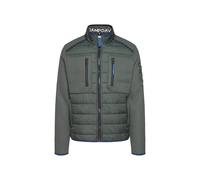 Camp David Herren Strukturierte Fleecejacke im Materialmix Dark Forest, 4xl