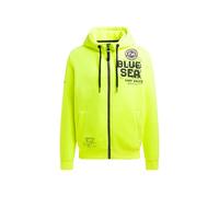 Camp David Herren Sweatjacke mit Kapuze und Artworks Neon Lime, XL