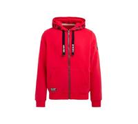 Camp David Herren Sweatjacke mit Kapuzen-Artwork Summer Red, L