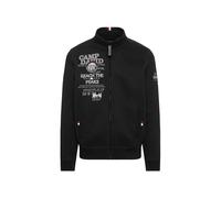 Camp David Herren Sweatjacke mit Logo Prints, Stickereien und Patches Black, 4xl