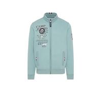 Camp David Herren Sweatjacke mit Logo Prints, Stickereien und Patches Smoke Blue, 4xl