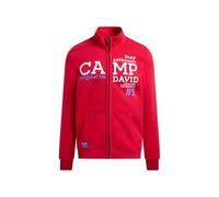 Camp David Herren Sweatjacke mit Logo Rubber Artwork Classic Red, XL