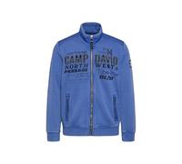 Sweatjacke CAMP DAVID, Herren, Gr. L, flight blau, Material: 50% Baumwolle, 50% Polyester, bedruckt, bestickt, relaxed fit normal, eingesetzt Rippbündchen, Sweatjacken, mit Reißverschlusstaschen (1773