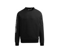 Camp David Herren Sweatshirt aus Interlock mit Ärmeltasche und Artwork Black, S